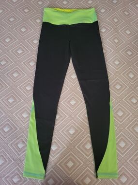 VSX Sport Neon Green, Balck & Aqua Leggins Size Small